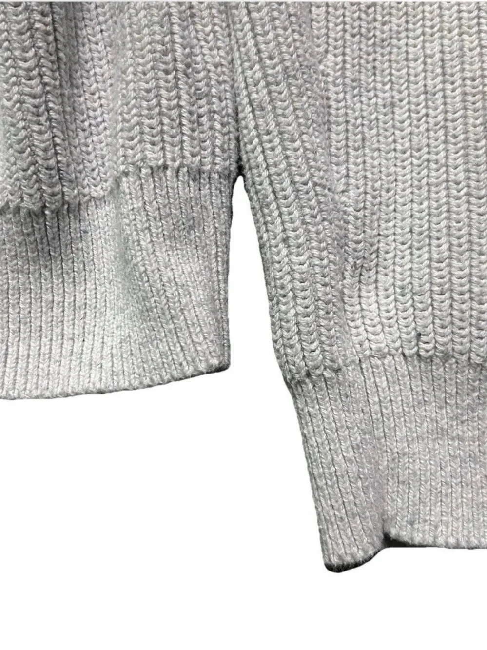 Gap Kids Grey Knit 1/4 Zip Pull Over Sweater Size Medium (8)